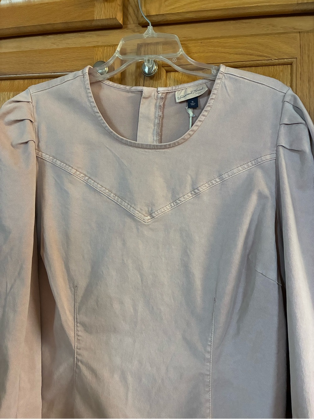 Universal Thread Dusty Pink/Mauve Puff-Sleeve Cotton Top XL - Picture 8 of 12